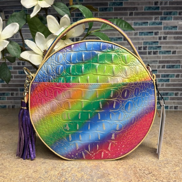 NWT Brahmin Lane Multi Gumdrop rainbow purse - Picture 3 of 7